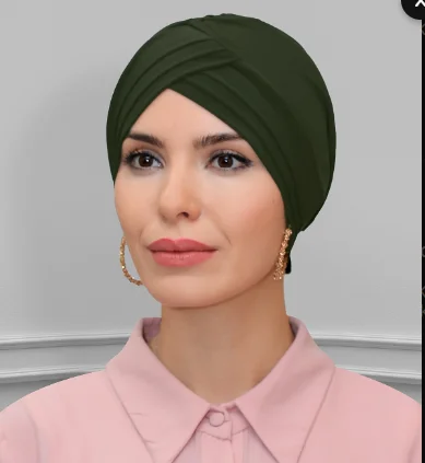 Hijab Turban Hat 2021 New Inner Caps for Women Muslim Stretch Islamic Indian Arab Wrap Head Scarf Trendy Scarf Cap headdress