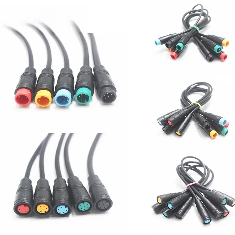 AliExpress NinthQua 20cm M8 Cable Julet Extension 2 3 4 5 6 8 Pin Connector Female to Male Plug Ebike Brake Display Throttle DIY Electric Bicycle
