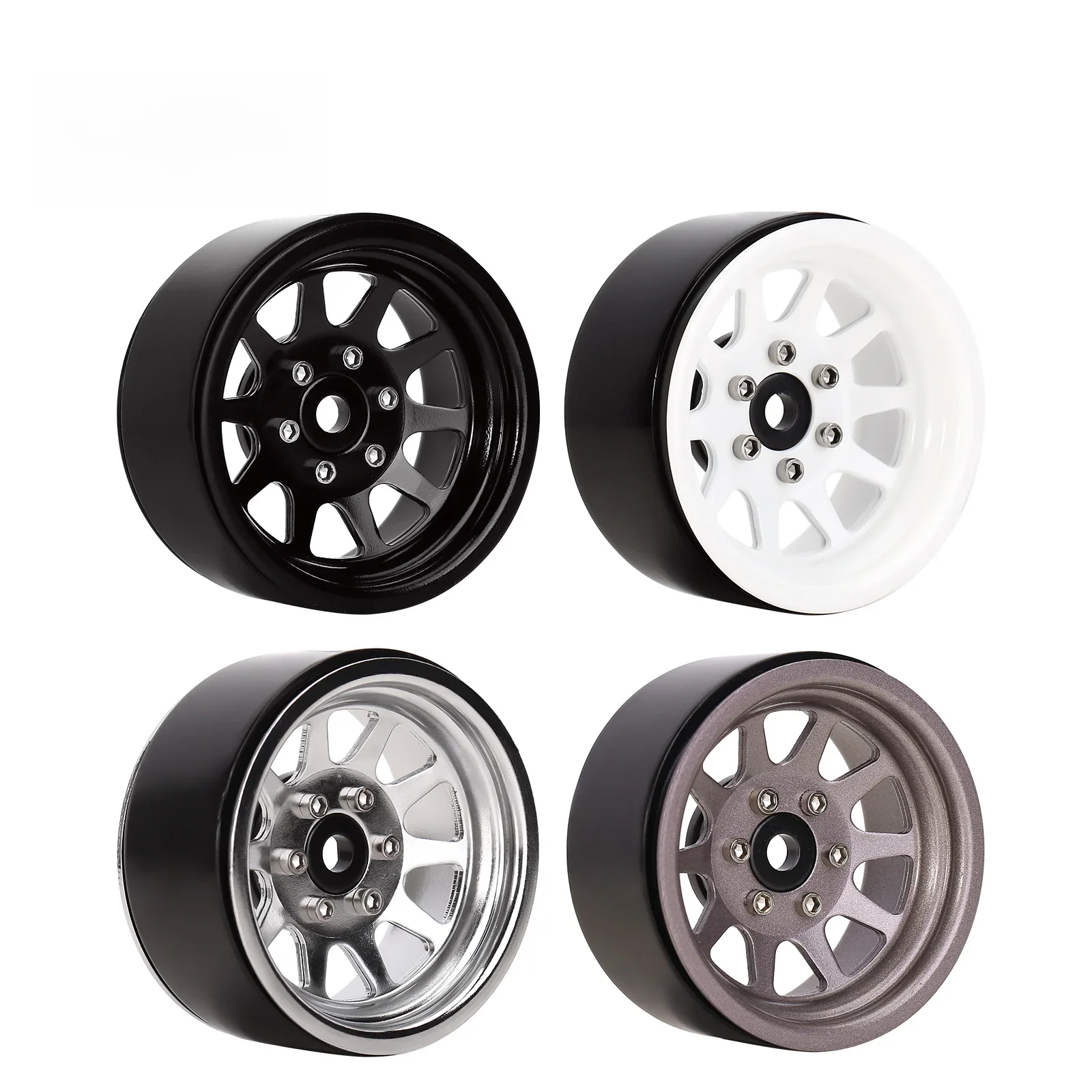 INJORA 116 g/szt. Stop metali 1.9 felgi z blokadą koralikową do 1:10 gąsienica RC Axial SCX10 AXI03007 90046 TRX4 Redcat GEN8 (W1909) — zdjęcie 2