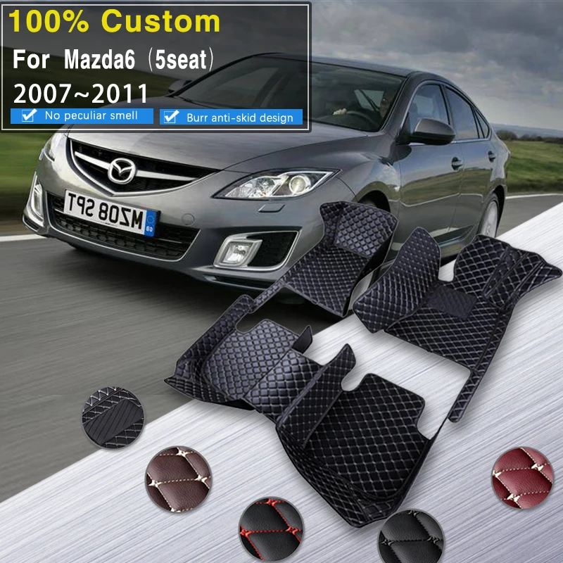 Car Floor Mats For Mazda6 Mazda 6 Atenza GH 2007~2011 Anti-dirt Pads Car Mats Full Set Waterproof Floor Mats Rug Car Accessories