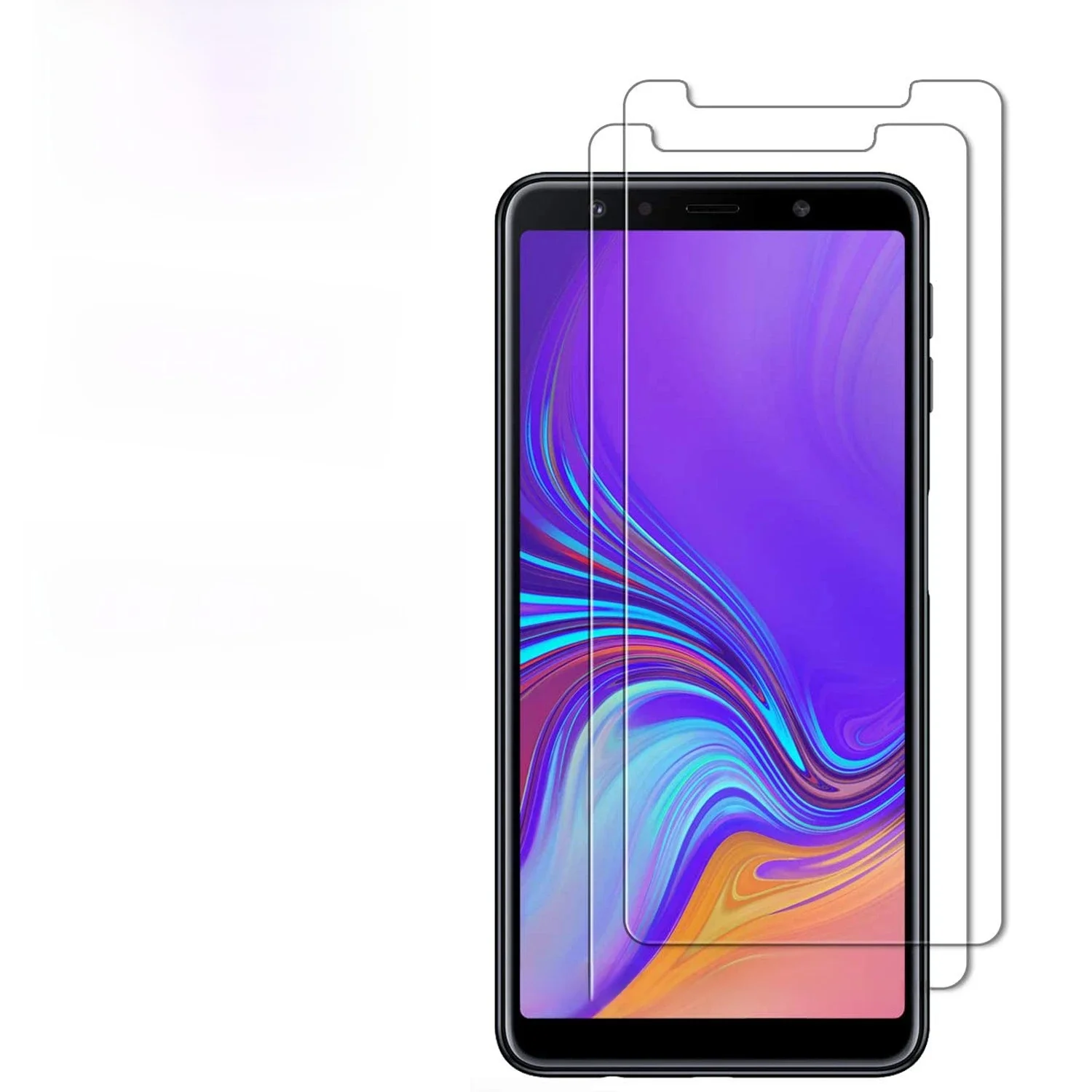 Film en verre trempé 9H pour Samsung Galaxy A7 2018 2/4 pièces protecteur d'écran HD