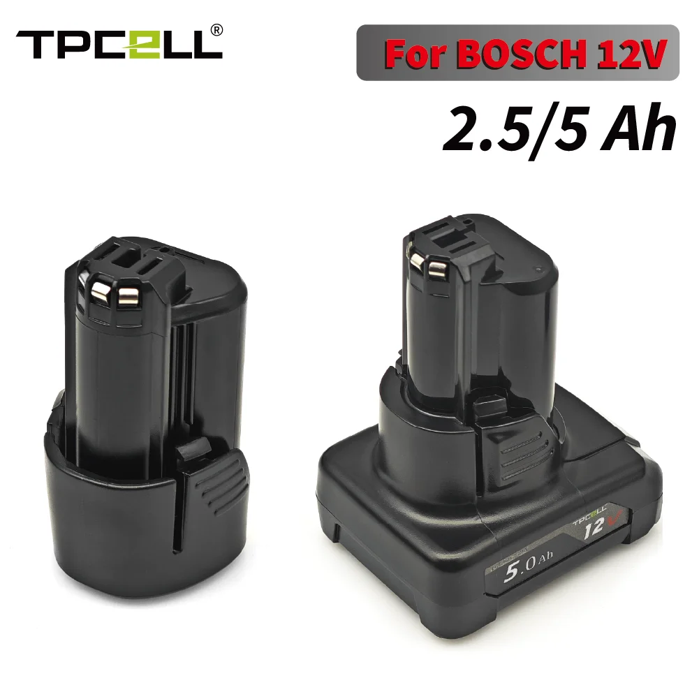 TPCELL 12V Bosch 2.5/5Ah BAT411 Replacement Battery Bosch 12V Battery for BOSCH BAT412A BAT413A D-70