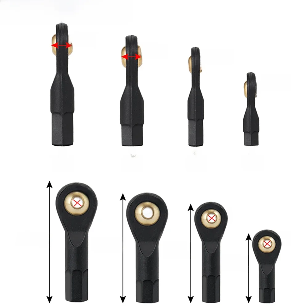 AXSPEED 10 pièces M2 M3 embout de tige en plastique rotule 19/26/27/30mm pour bateau RC avion RC voiture sur chenilles camion Buggy