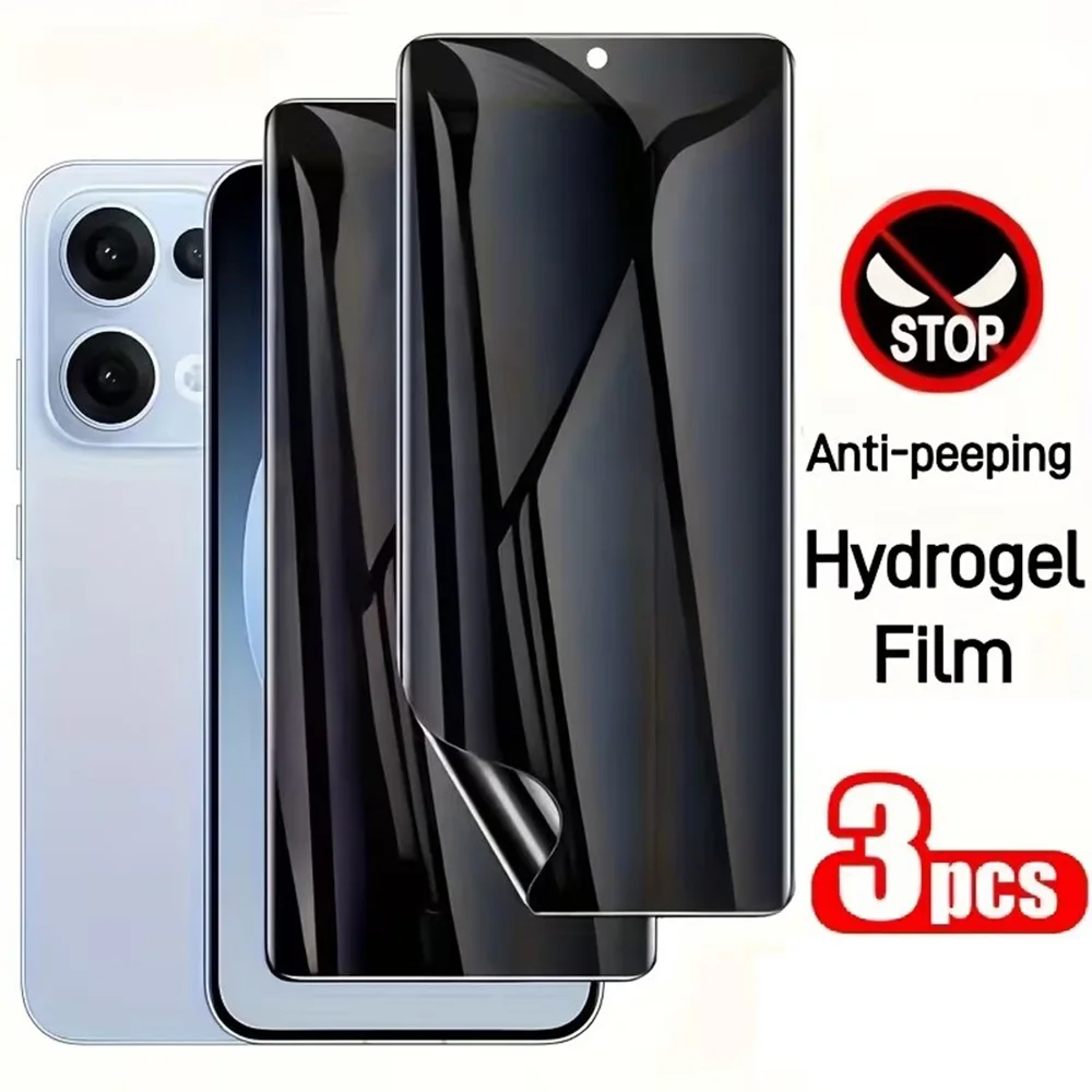 

Защитная пленка для экрана Realme 7 8 Pro 7i 8i 8s 9 9i 5G EU 9 Pro+ (3 шт.), гидрогелевая, антишпионская, без возможности разблокировки по отпечатку пальца