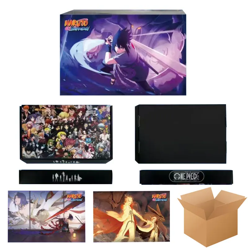 Caja potenciadora de tarjetas de colección Naruto, caja manmi "Naruto Acrylic Crystal Brick", mesa de Anime, juego de cartas