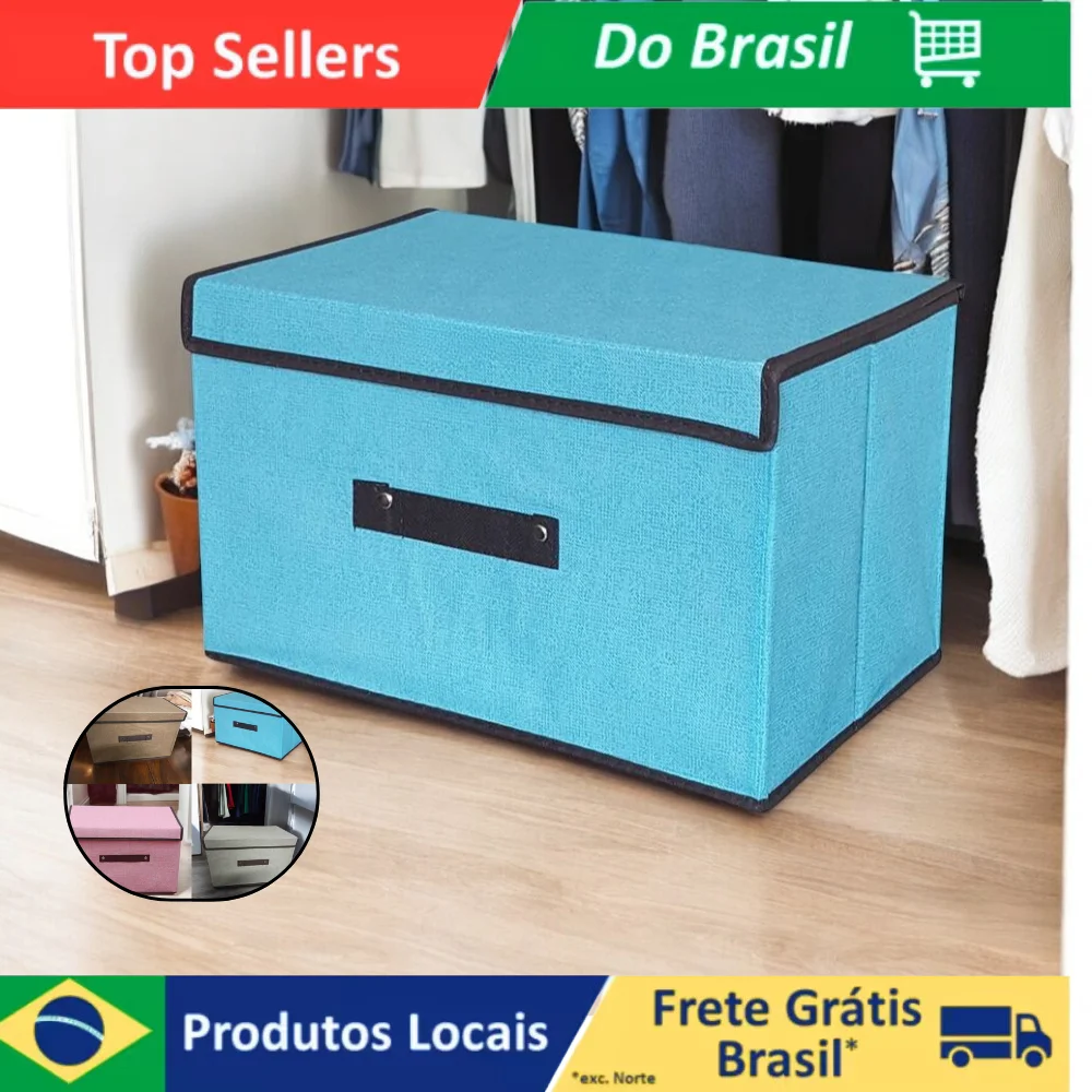 Caja organizadora plegable, caja de almacenamiento de tela con tapa, armario, juguetes íntimos