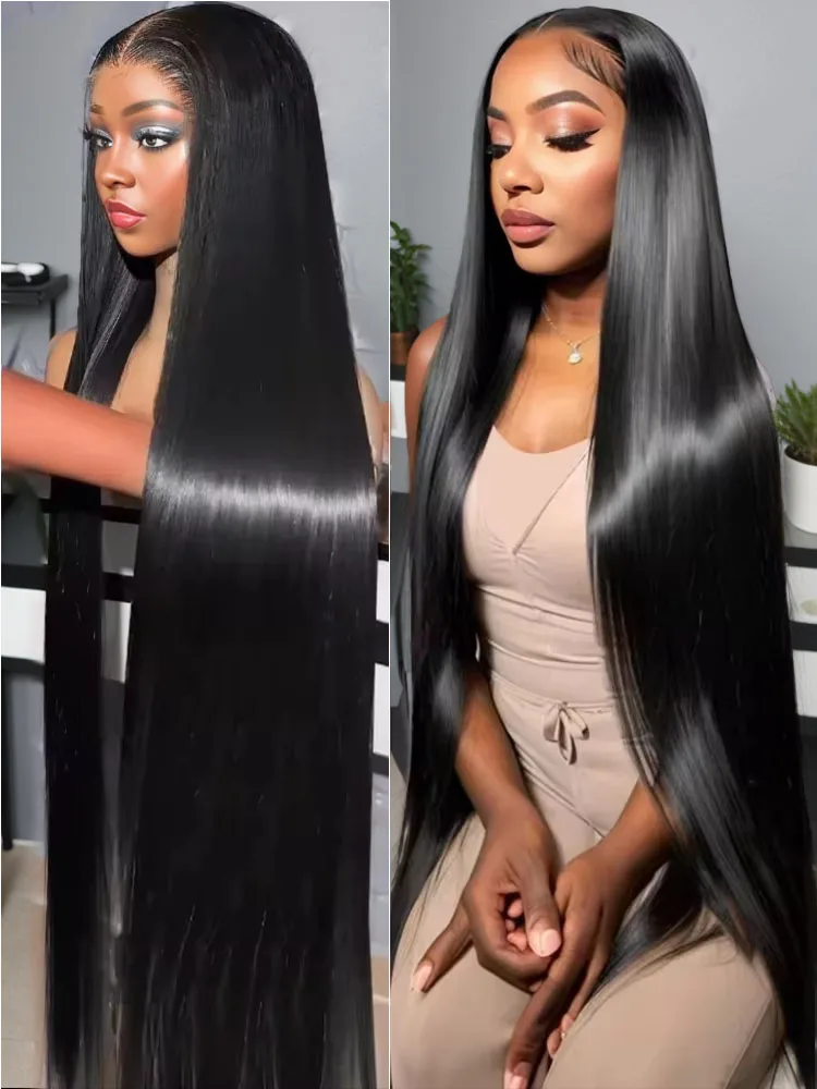 

Bone Straight 13x6 HD Lace Frontal Wigs Human Hair 13x4 Lace Front 6x6 Closure Glueless Wig Preplucked Remy 230% For Black Women