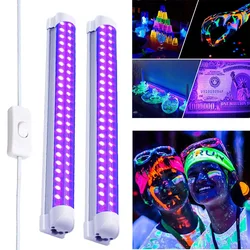 UV Purple Black Light 10W USB LED Tubes Glow Light Ultraviolet Lamp 395nm For KTV Halloween Fluorescent Glow Dark Party Stage DJ