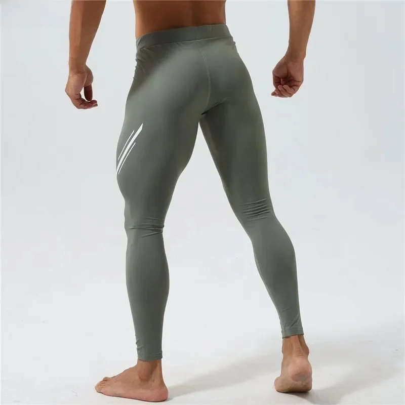 GANYANR legginsy do biegania mężczyzn trening Fitness kompresji zimna pogoda termiczne zimowe spodenki do ćwiczeń sportowe legginsy długie spodnie — zdjęcie 2