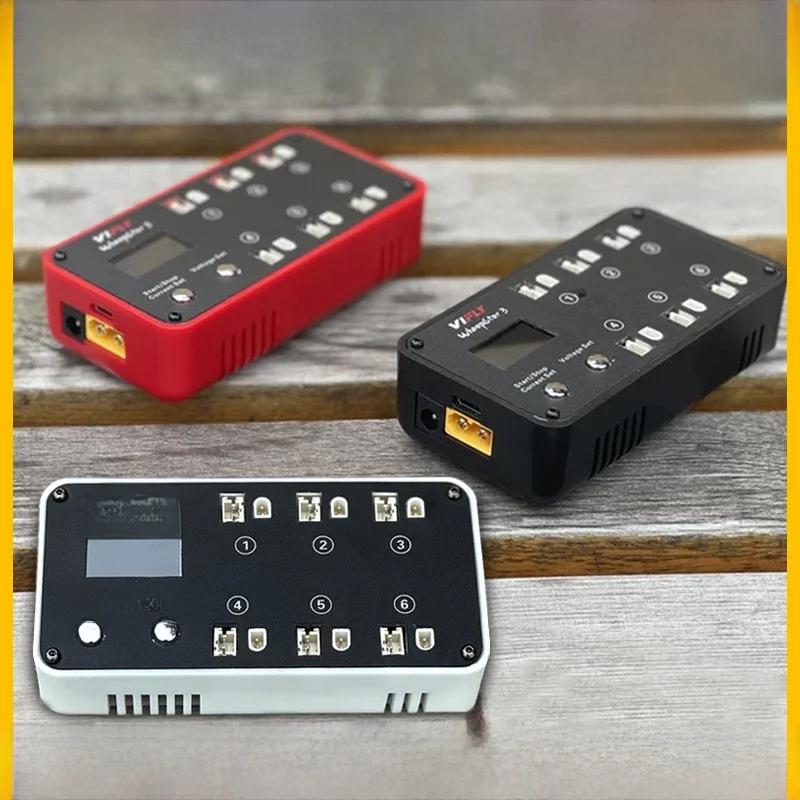 NIEUWE VIFLY WhoopStor 3 V3 6 Poorten 1 S LIPO LiHV Batterij Oplader Ontlader Opslag LCD TYPE-C DC TX60 Voor RC FPV BT2.0 PH2.0 - afbeelding 2