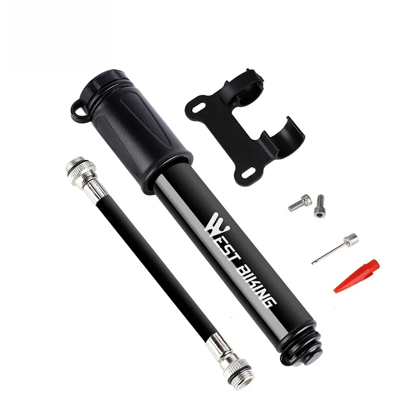 AliExpress West Biking WEST BIKING 100Psi Mini Bike Pump Aluminum Alloy Bicycle Hand Air Pump Tire Inflator Schrader Presta Valve MTB Road Cycling Pump
