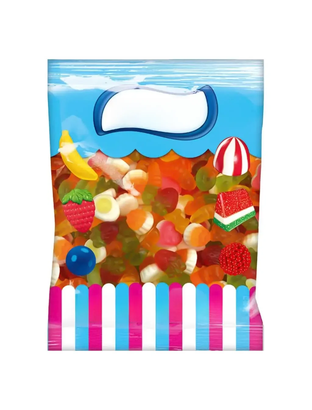 Lividal-Food Mix Treats in Mini Size, 1 kg Bag, Delicioso Variedade de Gomas Você pode desfrutar de