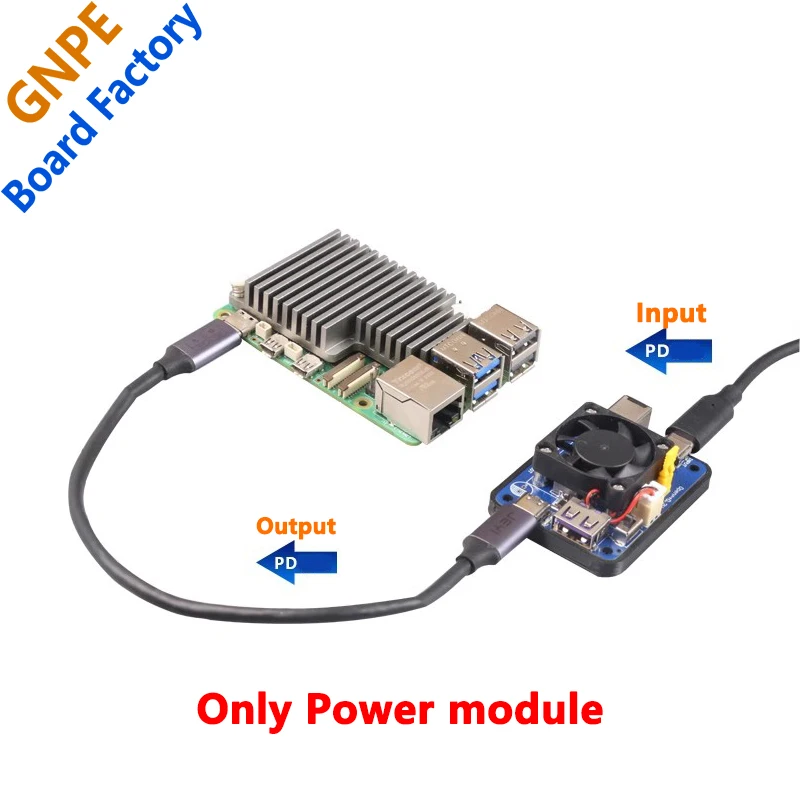 Raspberry Pi 5 PD Inductive Power Supply Module dual 5V5A outputs wide voltage input supporting PD input Compatible with Jetson