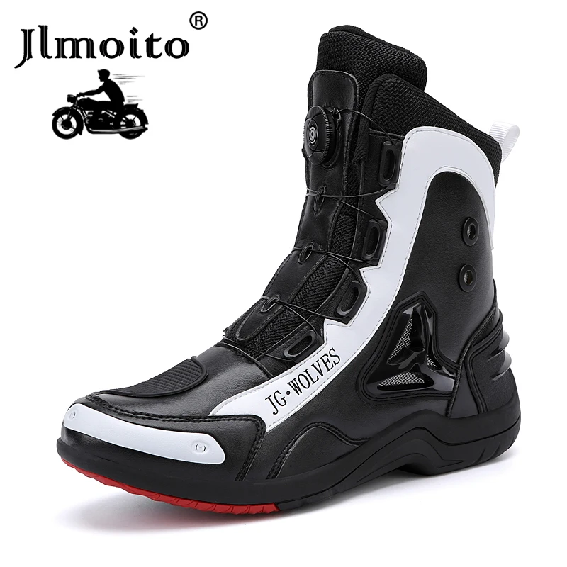 

Winter Cycling Boots Men Waterproof Motorcycle Boots Cross Country Racing Sneakers Leather Motocross Boots Protective Gear Shift