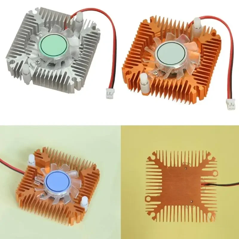 Radiator aluminiowy z wentylatorem do 1W 3W 5W 10W procesor komputera o dużej mocy Radiator chłodnicy graficznej 5.5cm odstęp między otworami — zdjęcie produktu 7