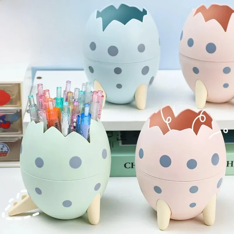 Porte-stylo détachable en forme d'œuf de dinosaure, mignon, organisateur, Pot à crayons, conteneur de papeterie, ornement de bureau, boîte de rangement, cadeau pour enfants