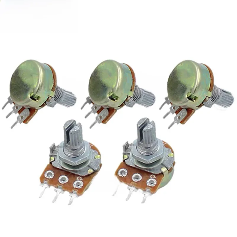 Resistor giratório linear do potenciômetro do atarraxamento, WH148 3Pin15mm, 1K, 2K, 5K, 10K, 20K,