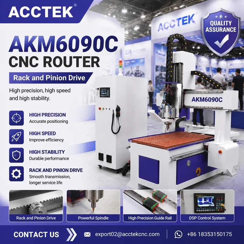 ACCTEK High End Mini Auto Tool Changer 4pcs 6pcs Tools ATC Woodworking CNC Router Machine 6090 6012 1212