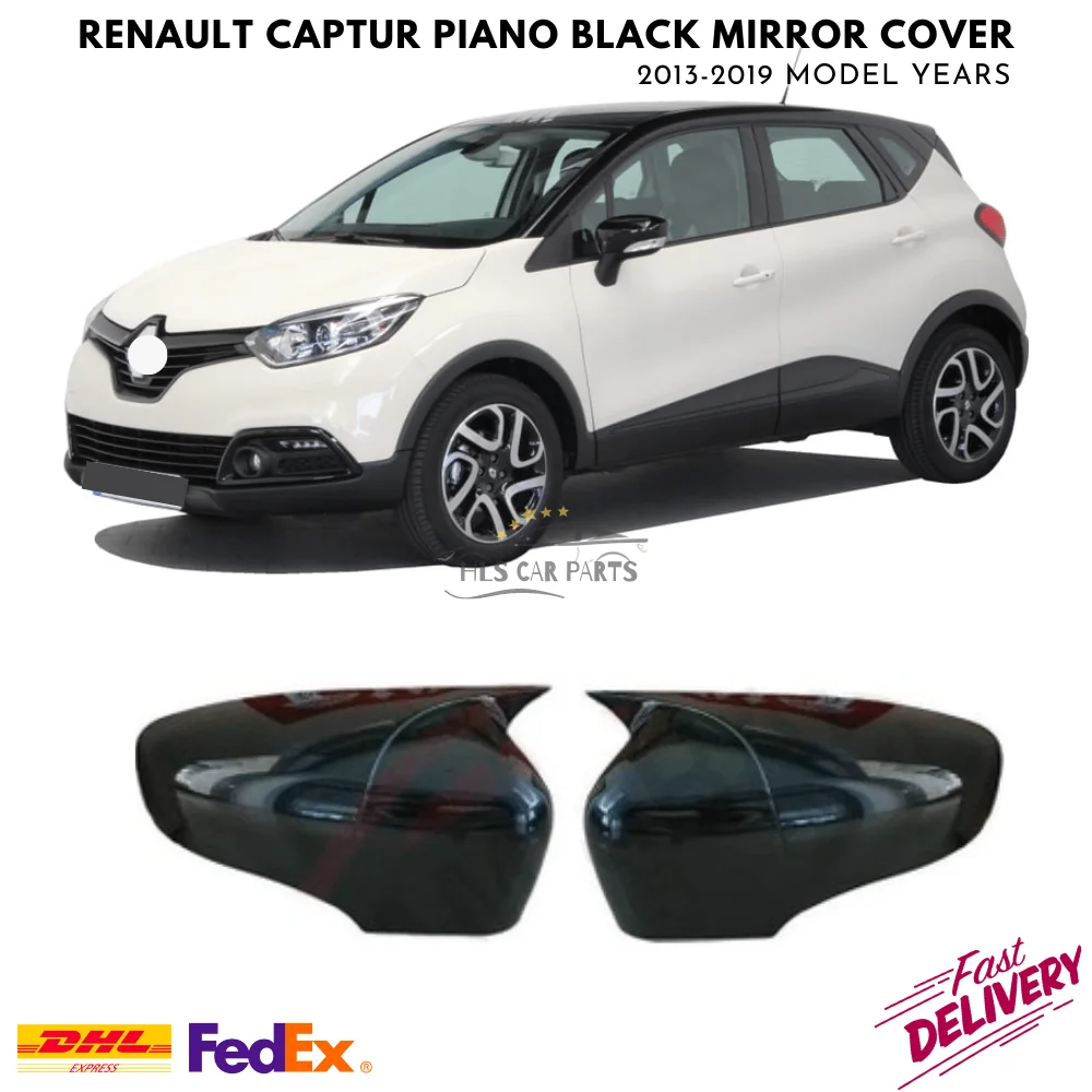 

Bat Mirror Cover For Renault Captur 2013-2019 Model Years Car Accessories Piano Black Tuning Auto Sport Design External Parts