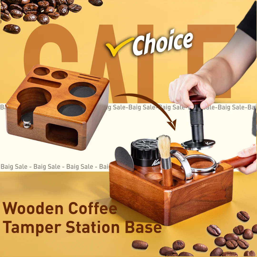 

Coffee Tamping Station Portafialter Holder Coffee Portafilters Brush Coffee Storage Tool Espresso Accessories Barista Tool