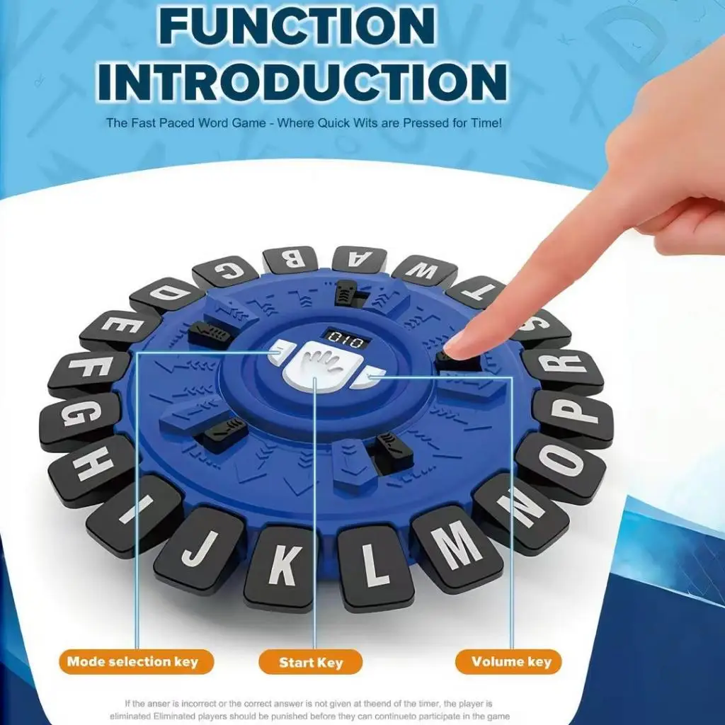 Set Gioco di Parole con 24 Lettere, 2 Modalità, 220 Categorie a Tema, Display LCD, Timer, Gioco da Tavolo Multiplayer per Feste