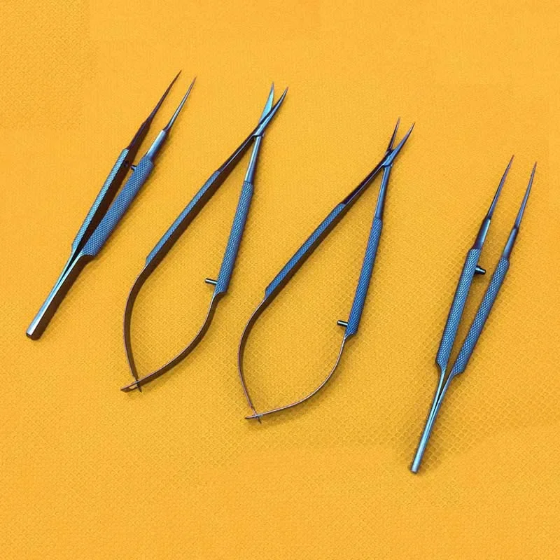 Tytan Tlloy instrumenty chirurgiczne okulistyczne mikrochirurgiczne przyrządy dentystyczne uchwyty na igły + 11.5cm nożyczki + pincety — zdjęcie 2