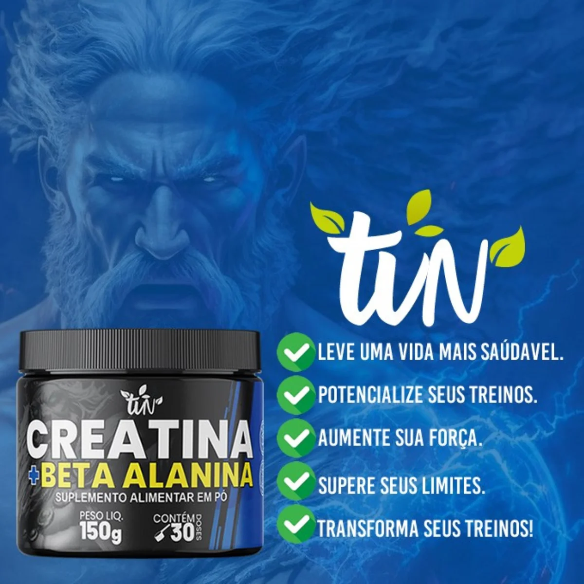 Creatina monohidrata + Beta Alanina Pura 150g - Tvn