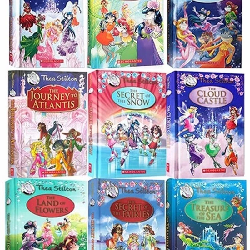 A full set of 9 English books female mouse reporter hardcover book Thea Stilton The Secret of The Faires bridge book