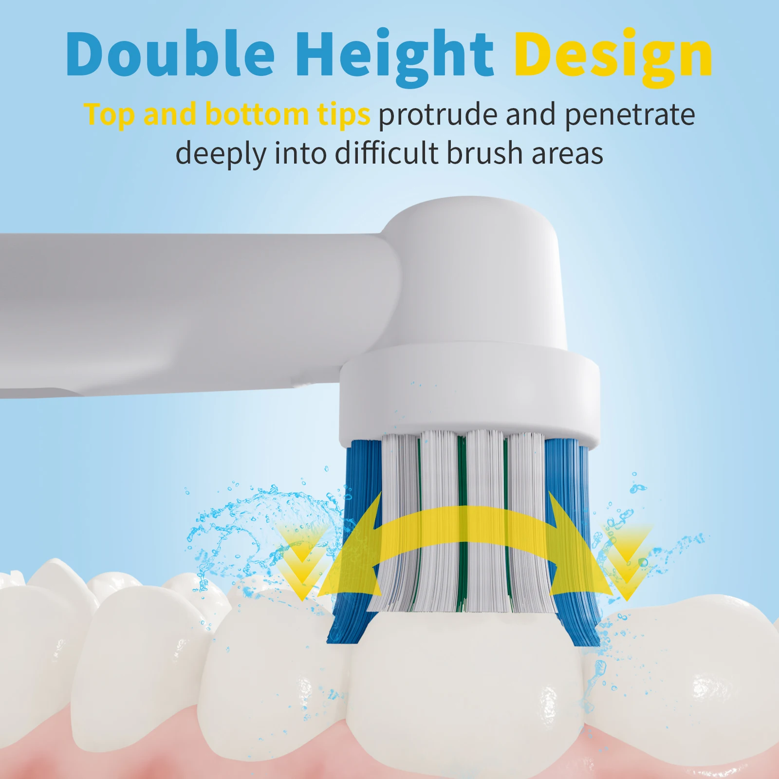 8 Pack Replacement Toothbrush Head Compatible with Oral B Toothbrush (Premium Packaging)