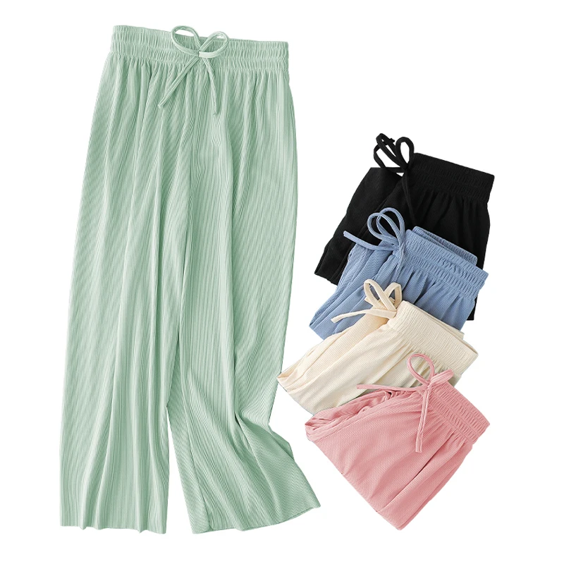 little Girls Loose Pink Pants Summer Casual Fashion Kids Clothes Green Wide Leg Pants Child Baggy Trousers for 6 8 10 12 Years