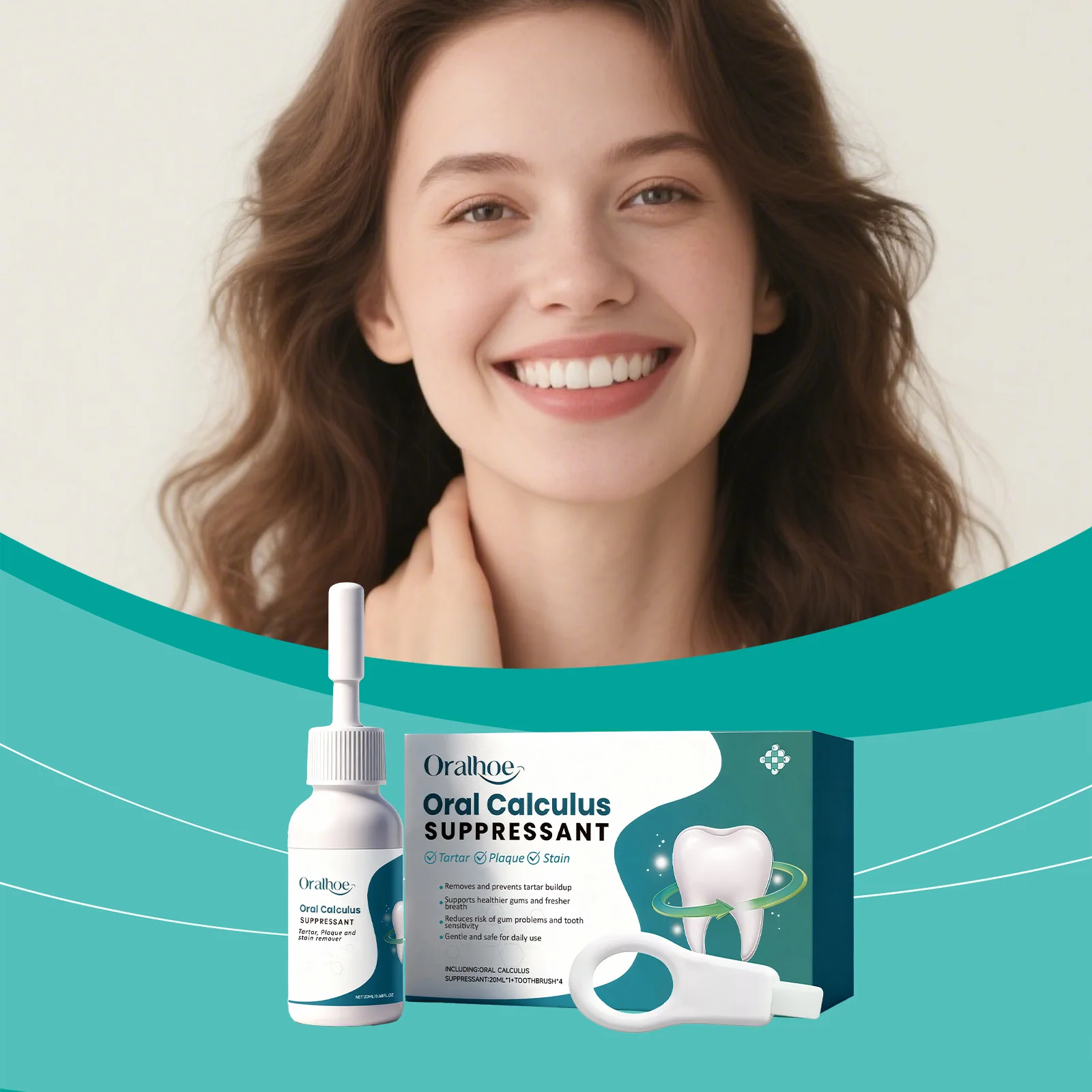 

Oralhoe, 1 комплект, набор свежести зубов, ежедневная чистка зазоров между зубами, блестящее отбеливание зубов, удаление пятен, набор для освежающего ухода за полостью рта