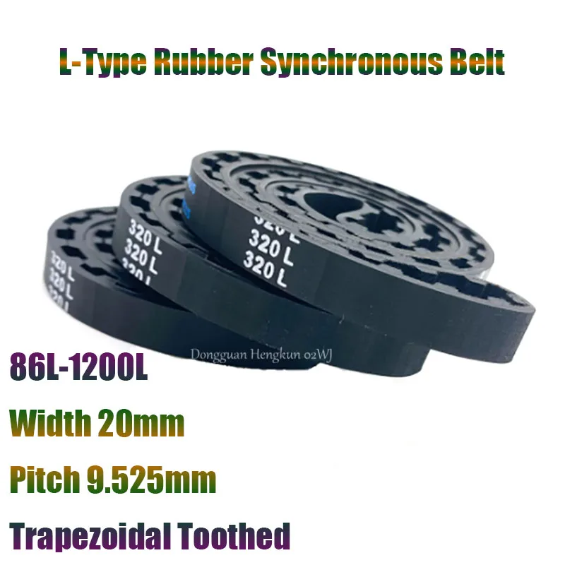 

L-Type 615L-1200L Rubber Synchronous Belt Width 20mm Pitch 9.525mm Trapezoidal Toothed Wear-Resistant Toothed Transmission Belt