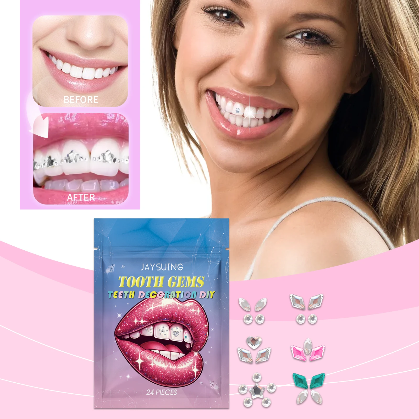 

Хрустальная стоматологическая дрель для улучшения улыбки, становятся модным фокусом в стиле хип-хоп, безопасная, безопасная, индивидуальная, сверкающий клей для ювелирных изделий с зубами