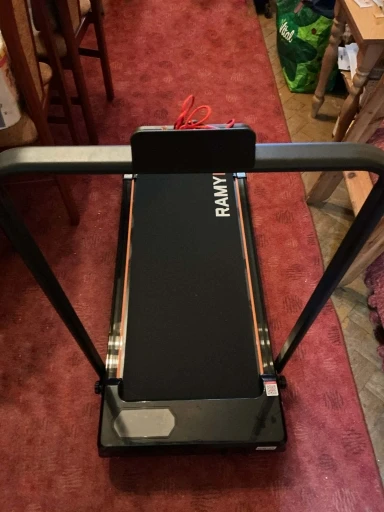 RAMYPOKET Treadmill For Home Use Foldable With Incline 12% App Control & Three Window LED Display 1-12km/h 150kg Compact Walking Pad photo review