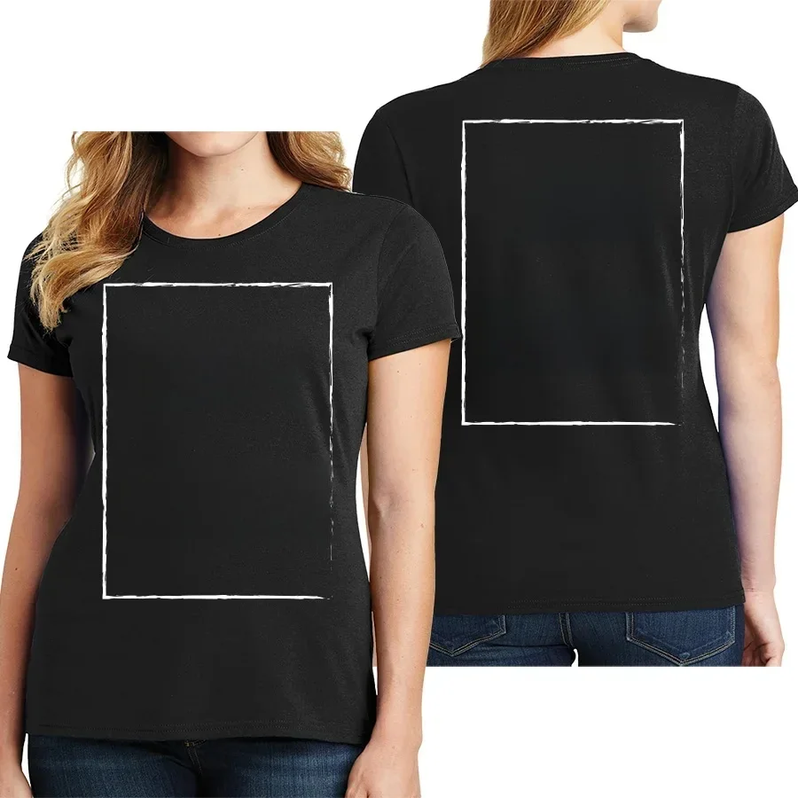 UE Size Custom Team T-shirt voor dames, voeg uw eigen ontwerp toe aan voor- en achterkant, print en tekst, hoogwaardig T-shirt voor heren