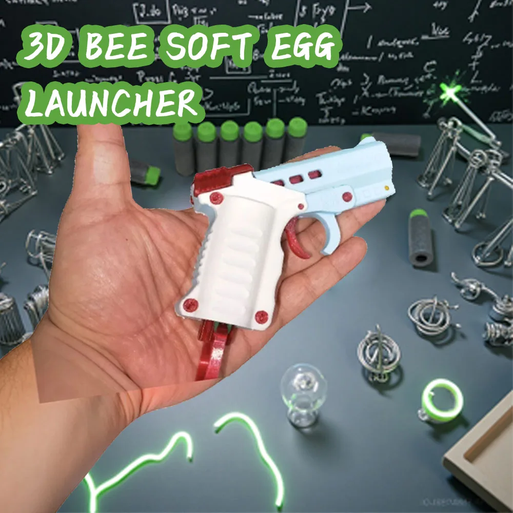 

3D Printed Foldable Soft Bullet LaunchingToy Children'S Toy Guns Model PLA Material Parent-child Interactive Toy Relief Gift