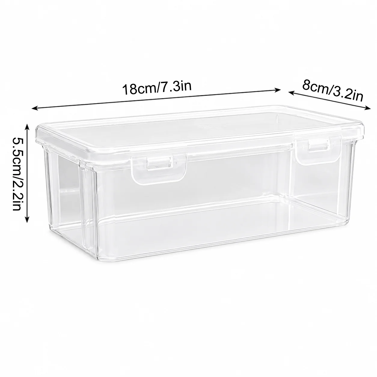 Clear Plastic Storage Boxes With Secure Lids Stackable Small… — view 8