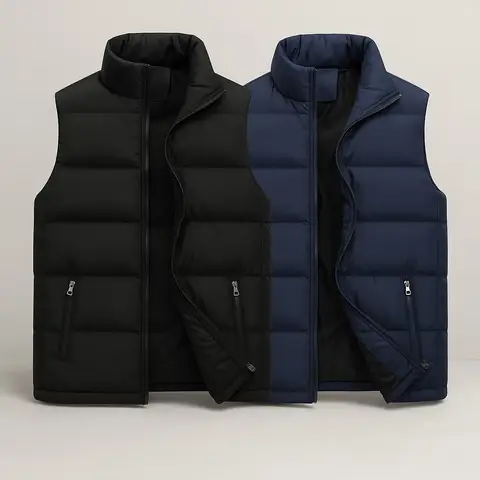Gilet senza maniche autunnale – Gilet casual con cerniera invernale e autunnale