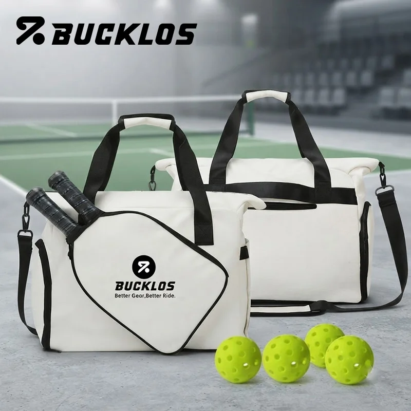 BUCKLOS Pickleball Paddle Rackets Bag Large Storage Tennis Paddle Outdoor Sports Wear Resistant Hand Bags Waterproof Bag Package