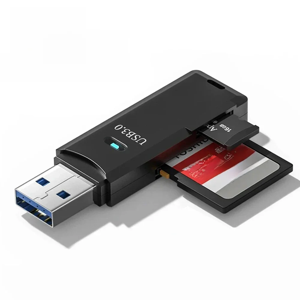 Czytnik kart USB 3.0 2 w 1 USB 2.0 do SD TF Adapter kart pamięci do laptopa Akcesoria Czytnik kart pamięci Flash Czytnik kart inteligentnych — zdjęcie 2