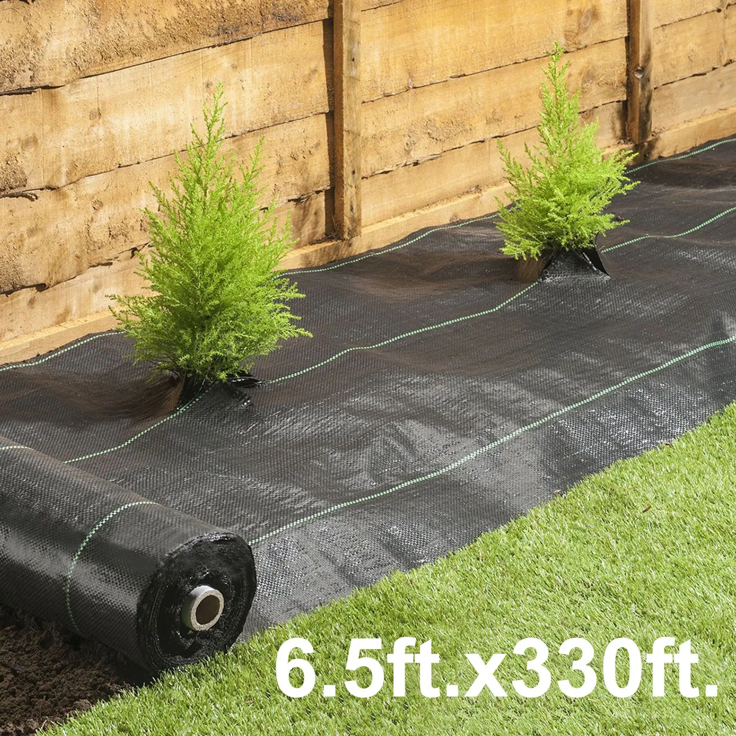 12 ft. x 300 ft. Heavy PP Woven Weed Barrier for Spinach Soil Erosion Prevention and UV stabilized