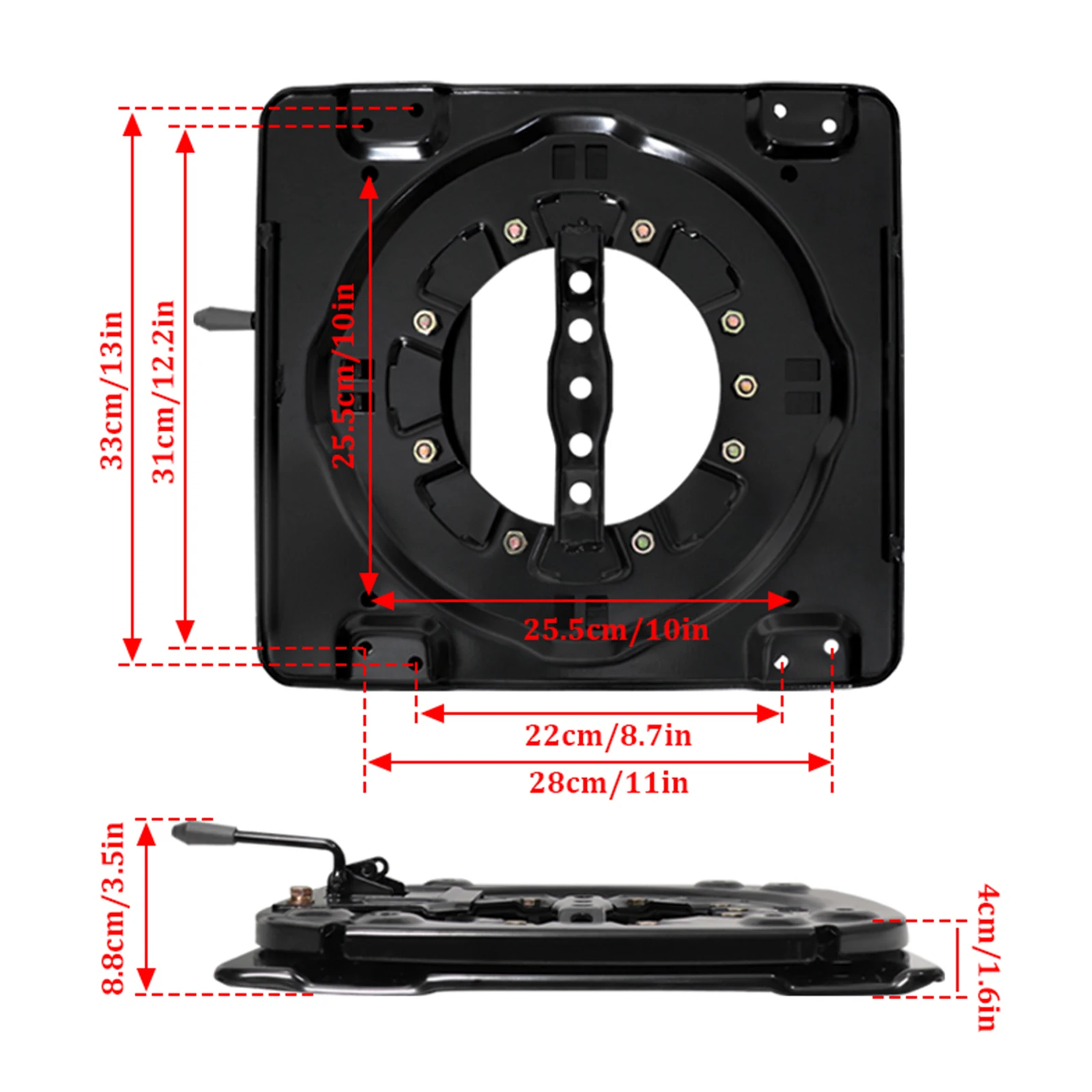 Seat Swivel Base Heavy Duty Seat Swivel Base,360 Degree Rotatable for Van Motorhome Bus Engineering Modified Vehicles