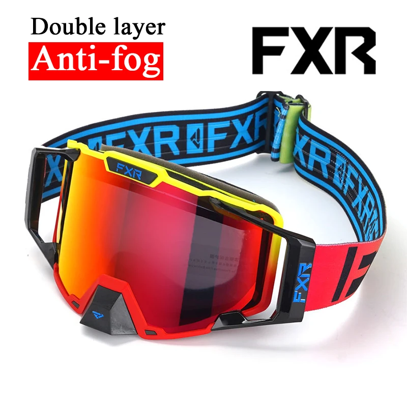 

FXR Motocross Goggles Anti-fog Skiing Goggles ATV MTB Protection Cycling Racing Motorcycle Glasses Windproof Snowboard Goggle