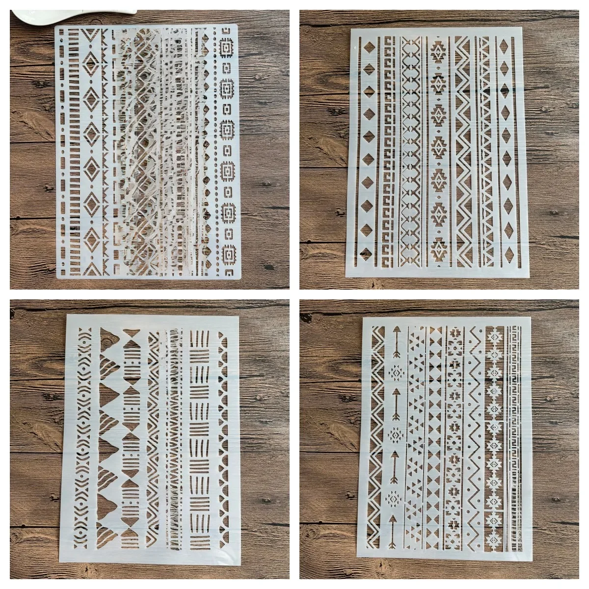 4 sztuk/zestaw A4 Mandala szablony malowanie kolorowanie tłoczenie księga gości Album dekoracyjny szablon ciasto wzornik paryż dekoracje — zdjęcie 2