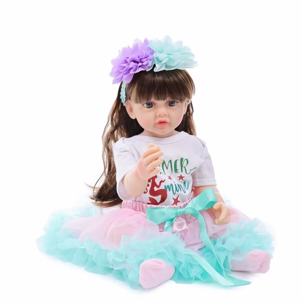 Cloveray 22 pouces réaliste Reborn bébé poupée Super Kawaii vinyle poupée de haute qualité fait à la main jouet enfants anniversaire cadeau de noël