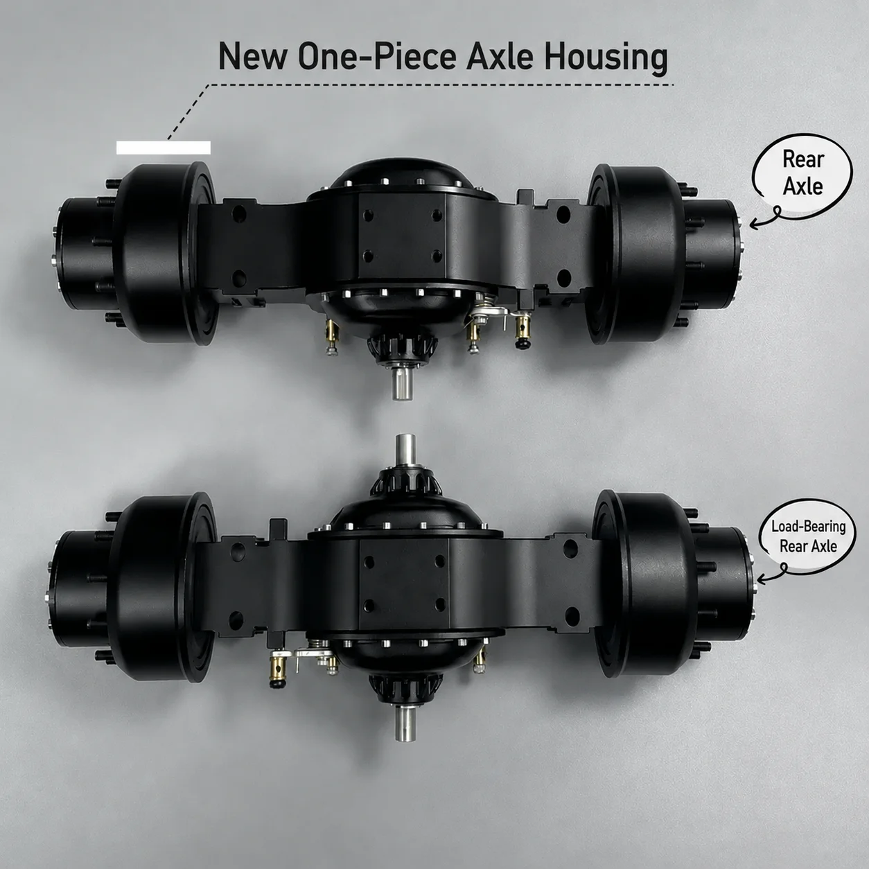 RC 1/14 Truck New CNC Integrated Axle Rear Axle Truck Axle MD CQ-0001 Series For Tamiya 1/14 RC Tractor Truck Model or DIY Parts