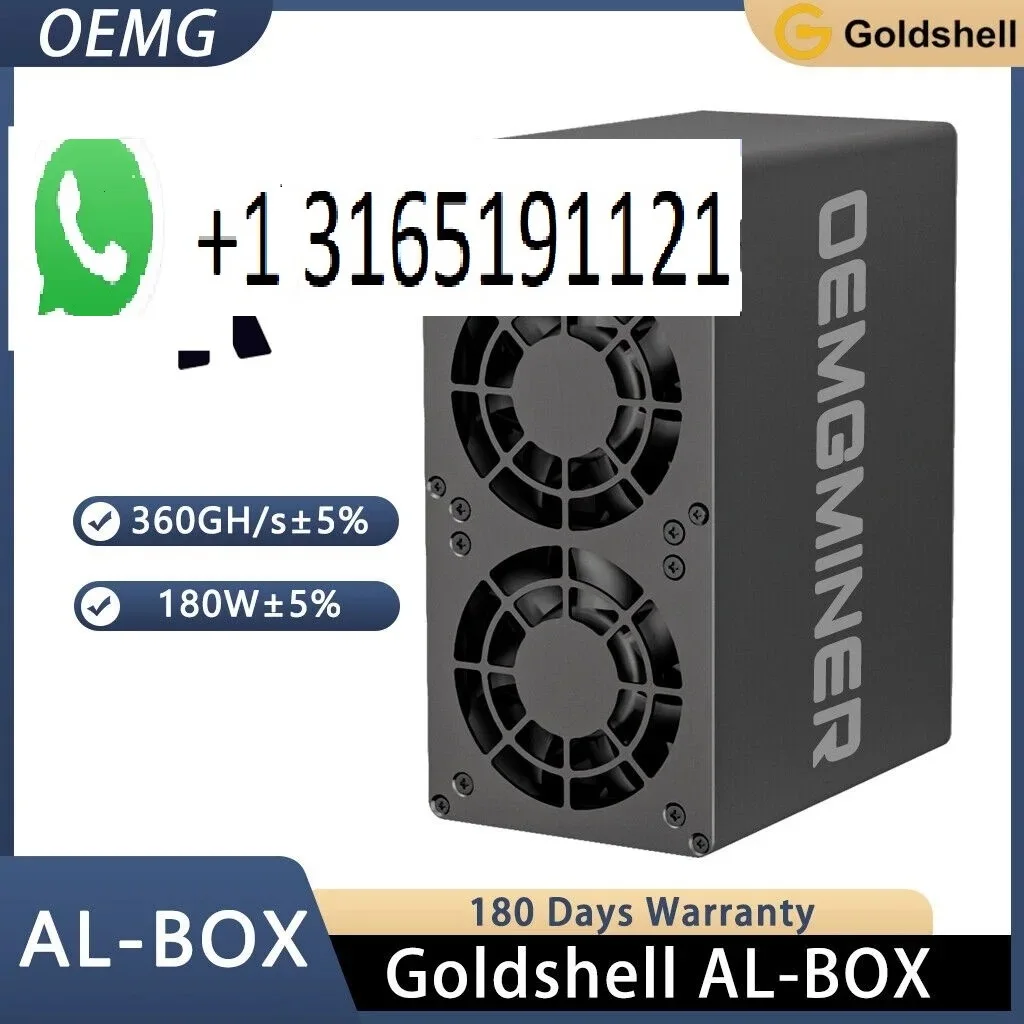 

A. IN STOCK BUY 5 GET 3 FREE! ORIGINAL NEW Goldshell AL BOX - Alephium 360G/180W Miner PSU Included