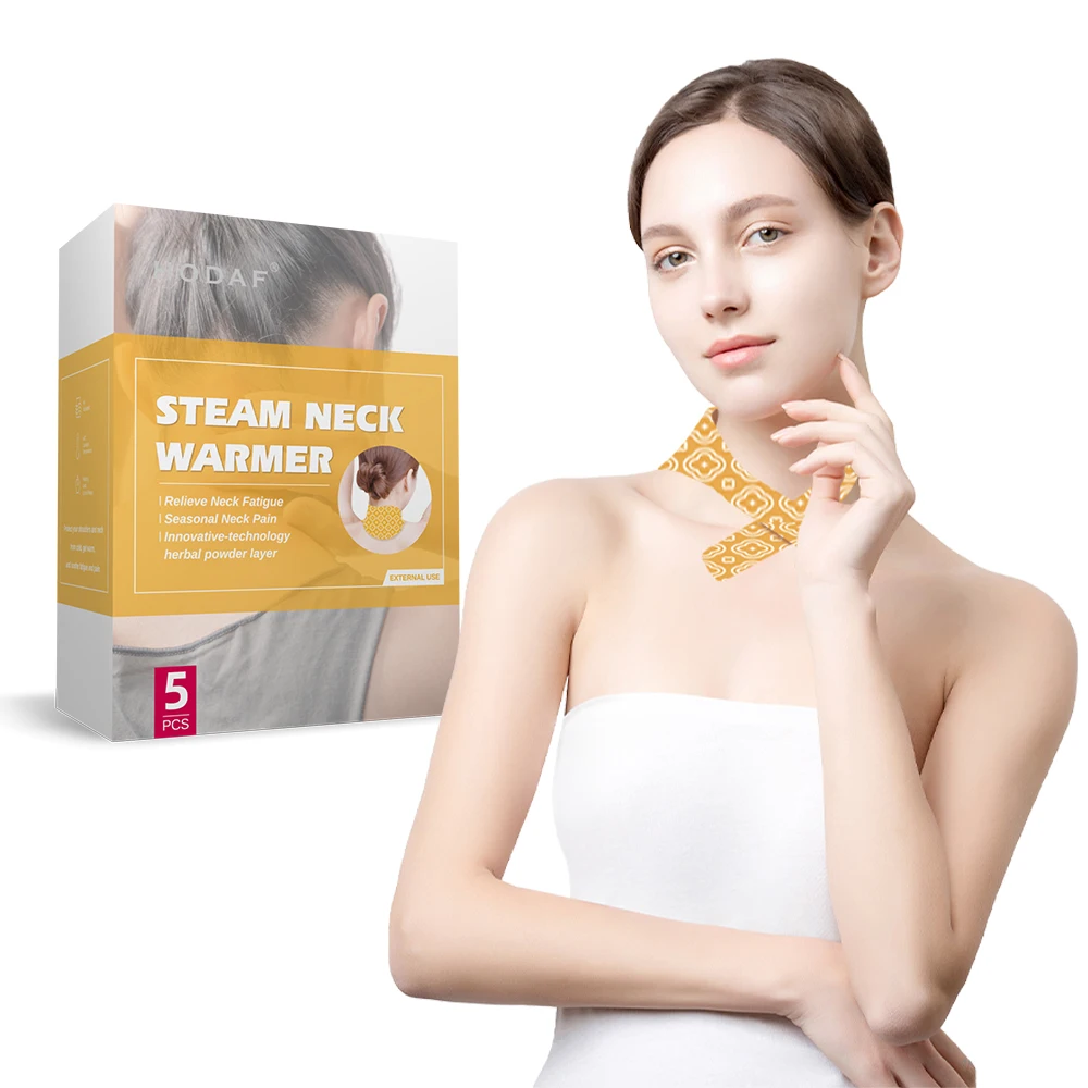 Tuhopeta 5pcs/box eck Warmer Patch  Relieve Neck Fatigue Innovative-Technology Compress Seasonal Neck Pain  Herbal Powder layer