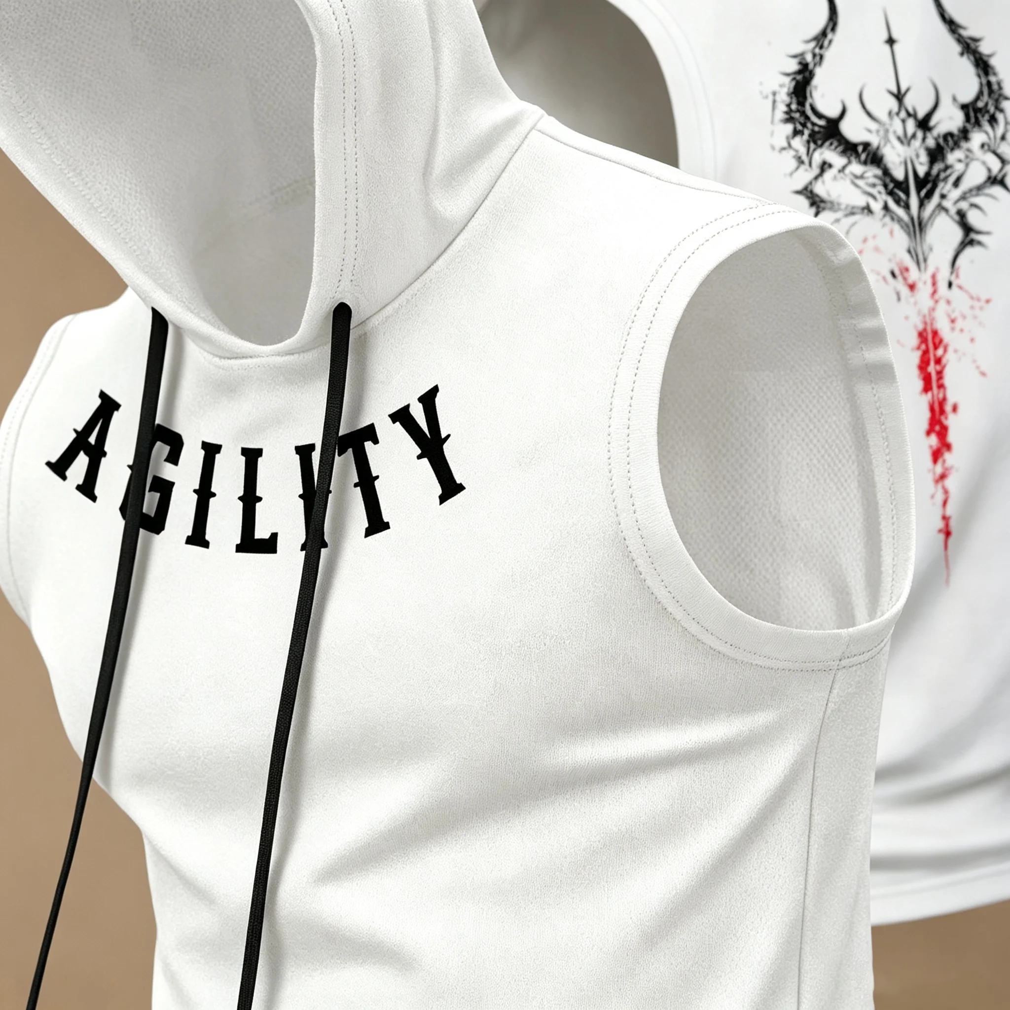 Men Sleeveless Hooded Tank Top - đánh giá và giá Outdoor Sport Hoodie