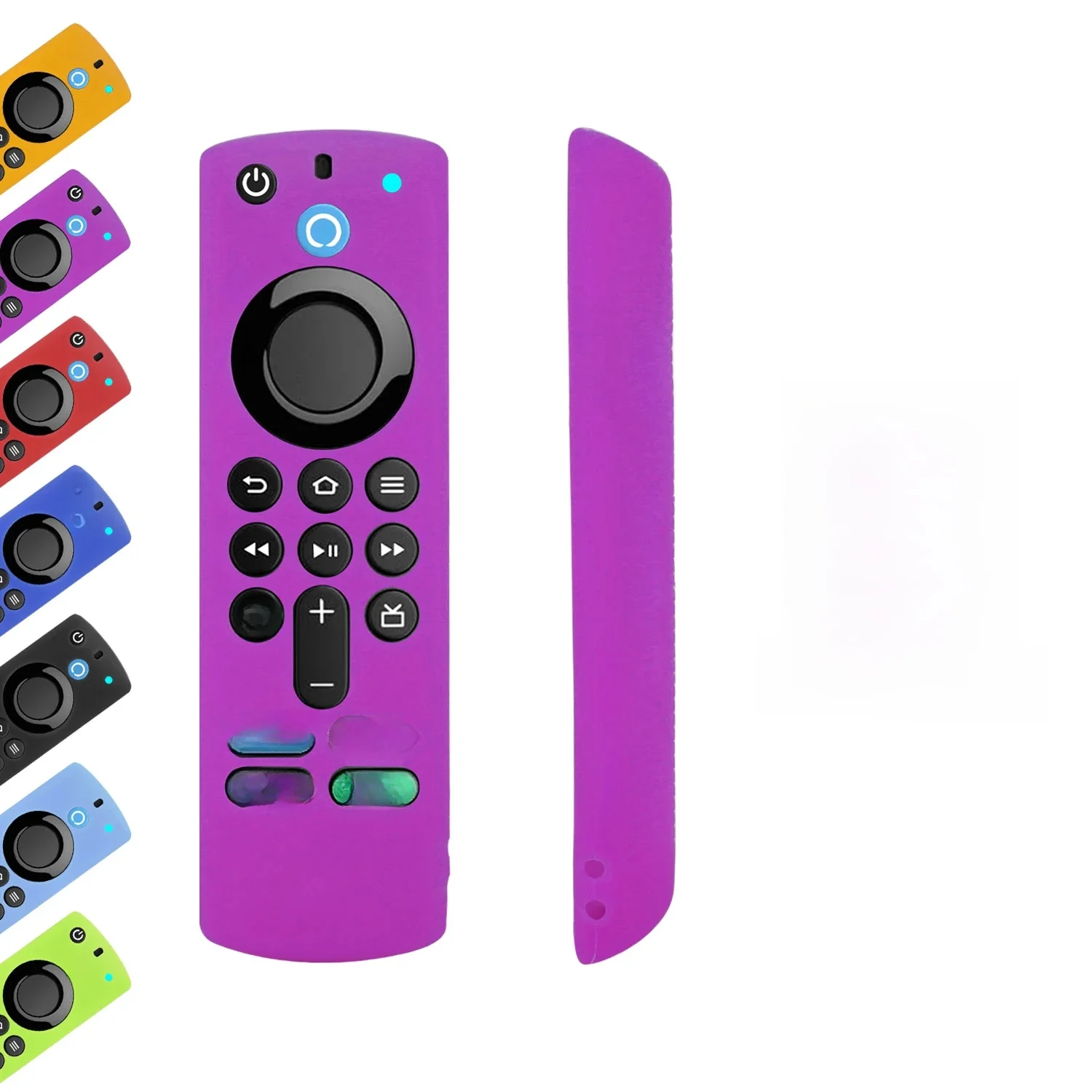 Coque en silicone adaptée à Amazon Alexa Fire Home Smart TV télécommande Stick 3ème génération, housse de protection antichoc et antidérapante